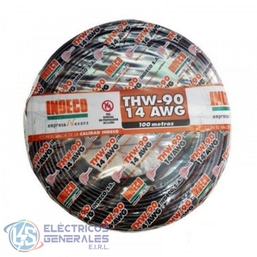 CONDUCTOR ELECTRICO 7 HILOS THW-90 N° 14 AWG INDECO