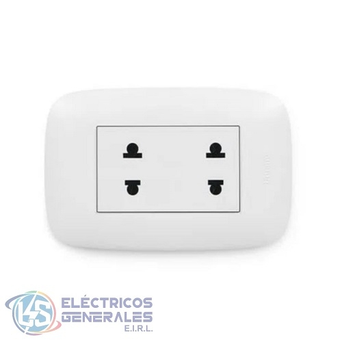 TOMACORRIENTE DOBLE 2P 16A-250V DOMINO SENCIA BTICINO