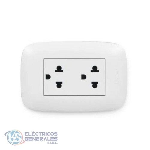 TOMACORRIENTE DOBLE 2P+T 16A-250V DOMINO SENCIA BTICINO
